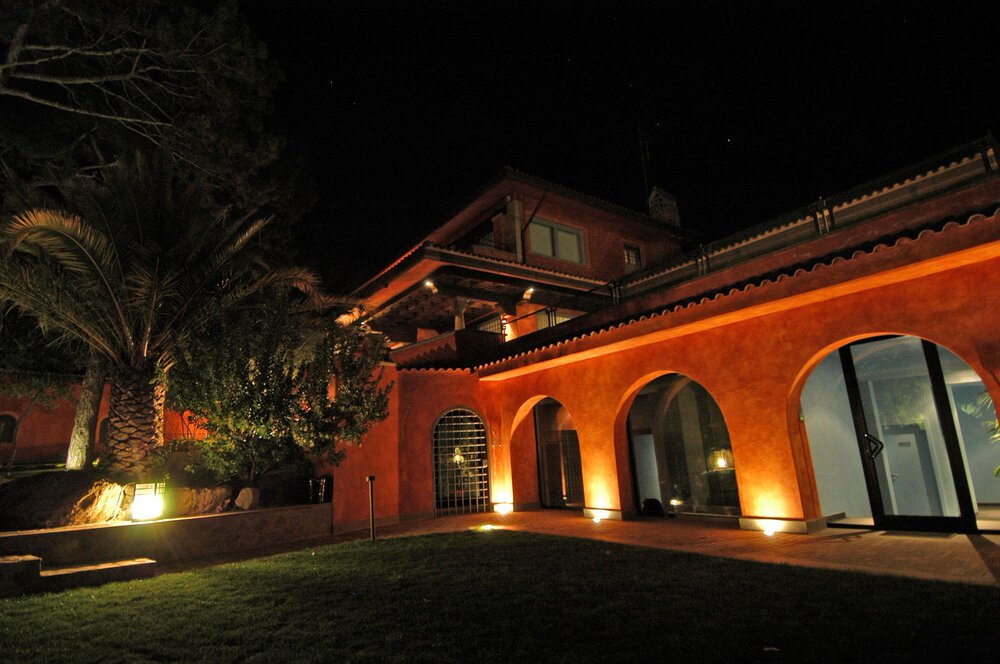 outdoor areas - night