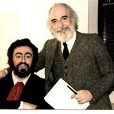 Claudio Giombi con Luciano Pavarotti - foto via Facebook Maestro di Canto
