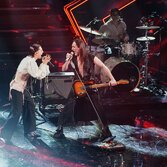 Damiano dei Maneskin e Manuel Agnelli, foto Andrea Bracaglia@KIkapress