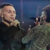 Mahmood e Blanco coi testoni