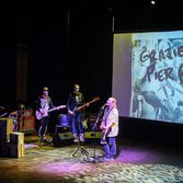 I Tre Allegri Ragazzi Morti durante "Pasolini, concerto disegnato" - foto di Alvise Busetto