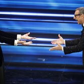 Una frame dalle interminabili dirette di Sanremo 2023