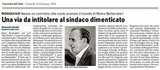 Una via da intitolare al Sindaco dimenticato