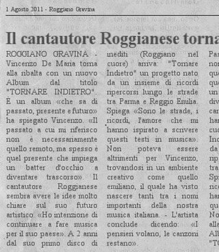 Il cantautore Roggianese torna
