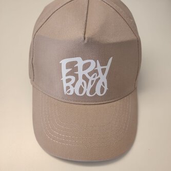 Cappellino beige logo Frabolo bianco
