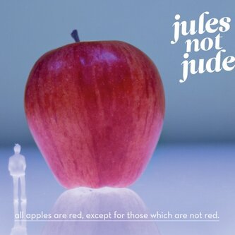All apples are red, except for those which are not red