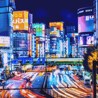 Highway night lights