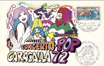 La cartolina del Villa Pamphili Pop Festival (1972)