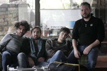 la band con il produttore Fabio Rizzo