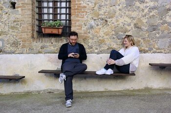 La band in un momento di pausa
