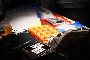 Un particolare del banchetto dei Nobraino