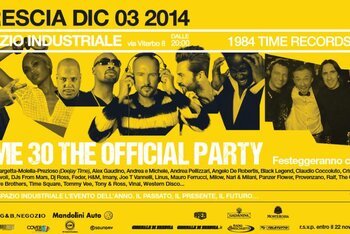 L'invito per la celebrazione dei 30 anni della Time Records