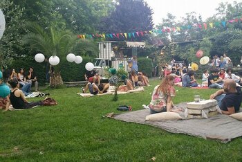 Il cortile del Circolo degli Artisti