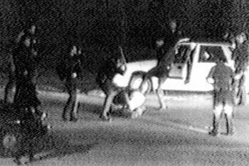 Un frame dal videotape del pestaggio di King