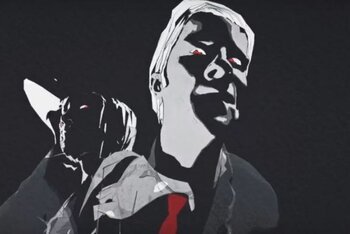 Un'immaginde del video di "Shinigami" di Daniele Celona feat. Pierpaolo Capovilla