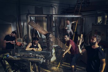 Foto di gruppo per gli Apollo Beat