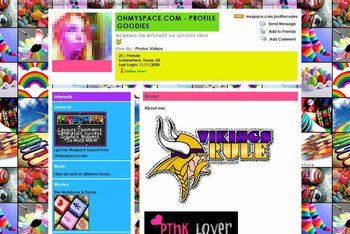 Un vecchio layout di MySpace