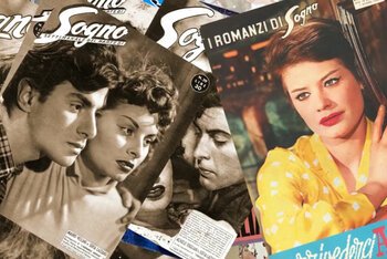 Le copertine di "Sogno", rivista di fotoromanzi in cui ha debuttato Sofia Loren