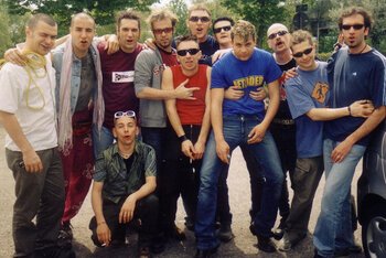 PornoRiviste e Punkreas in una foto deli anni '90
