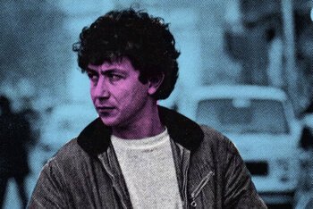 Un'elaborazione grafica da una foto degli anni Settanta di Edoardo Bennato