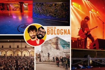 In senso orario: il Link, QOTSA live a Bologna, sgombero dell’Xm, manifestazione per Labas - foto da Fb e Wikipedia