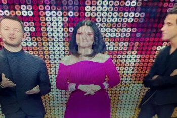 Ale Cattelan, Laura Pausini e Mika coi testoni
