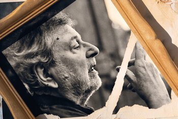 Francesco Guccini nella copertina di "Canzoni da intorto"
