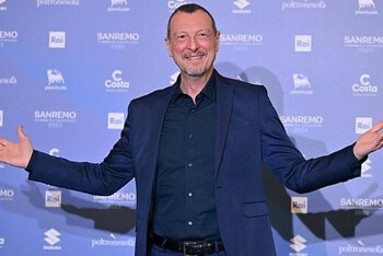 Amadeus a Sanremo – foto stampa