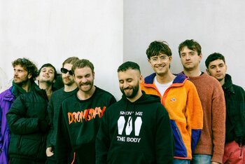 Le due band assieme durante le prove di questi giorni. Tutte le foto sono di Filippo Candotti