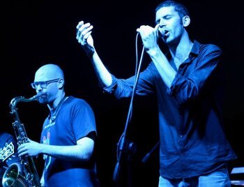 Gabriele Fava, sax; Francesco Pelosi, voce