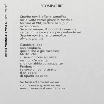 Scomparire (testo)