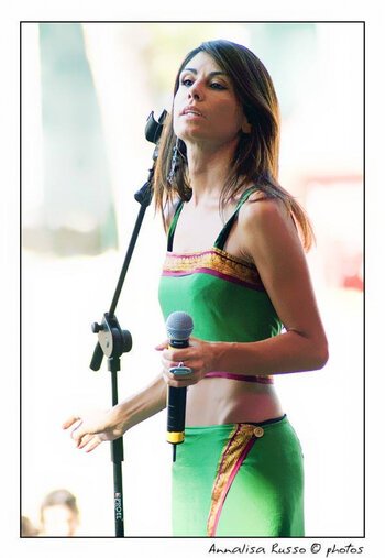 on stage