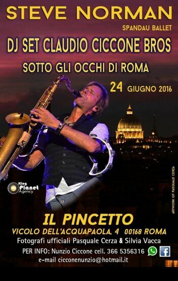 Steve Norman Spandau Ballet & Dj Claudio Ciccone Bros.