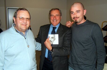 Davide con Il procuratore nazionale antimafia Piero Grasso " La Pallottola "  allo sceriffo