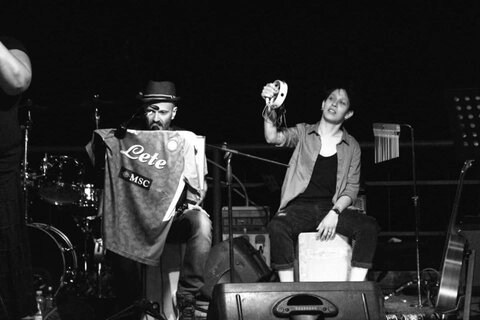 Ugo e Mirea alle percussioni