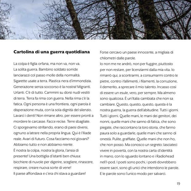Cartolina di una guerra quotidiana