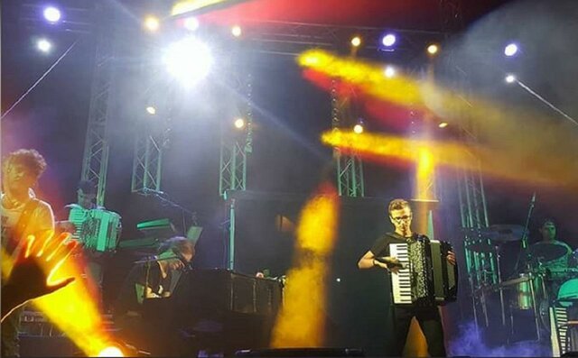 Manuel Burroni sul palco