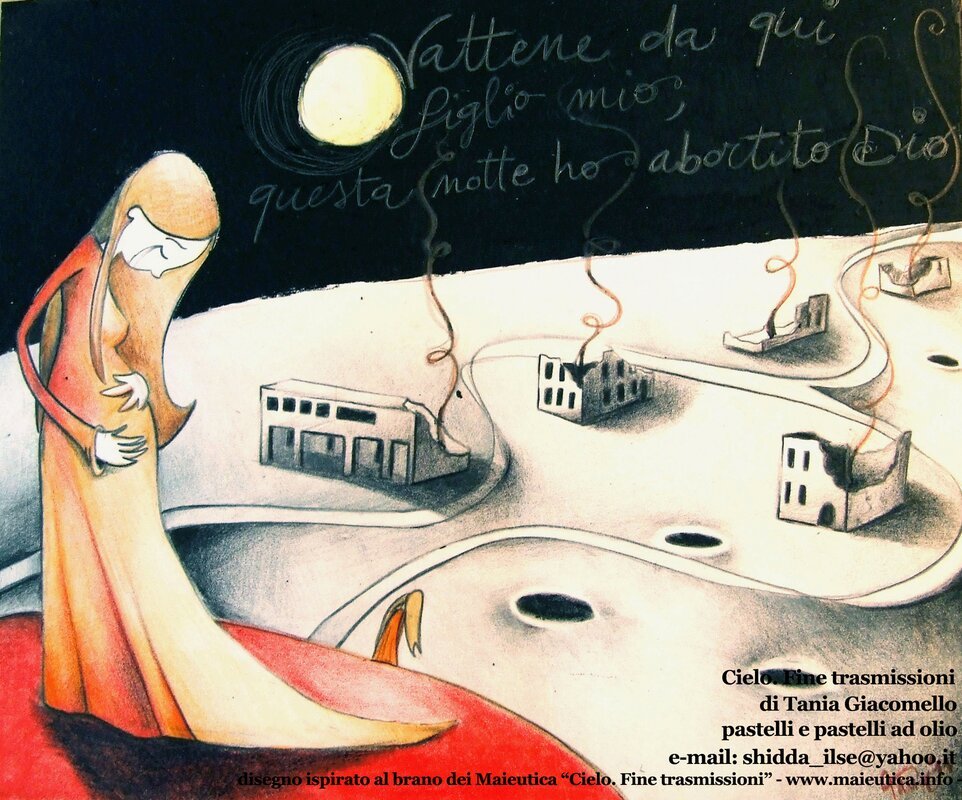 Ecco a voi un'opera a noi dedicata da Tania Giacomello, giovane artista padovana. La maieutica scorre fluente in Tania, la quale ispiratasi al nostro 