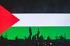 La bandiera palestinese sul palco dei Massive Attack